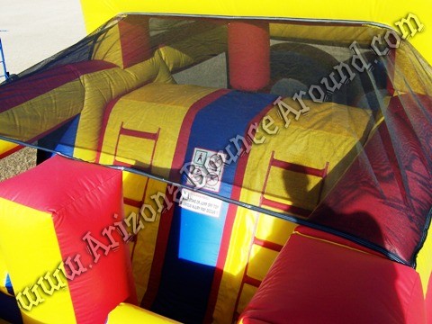 Christmas themed inflatable obstacle course